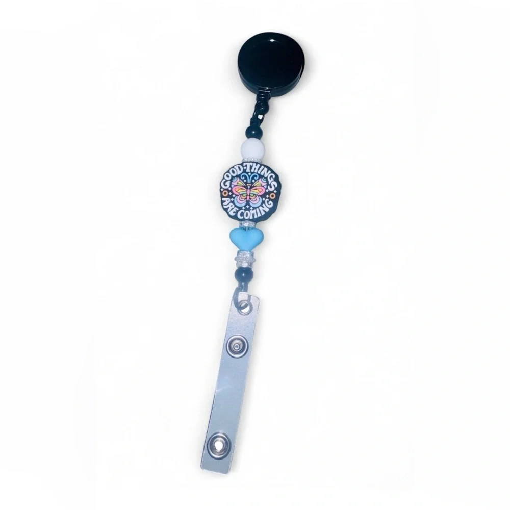 Brand New “Good Things are Coming” Women’s Retractable Badge Reel